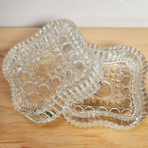 Vintage Pressed Glass Trinket Box
